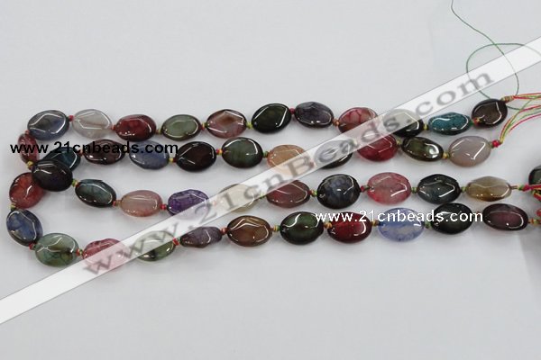 CAA577 15.5 inches 12*16mm faceted oval dragon veins agate beads