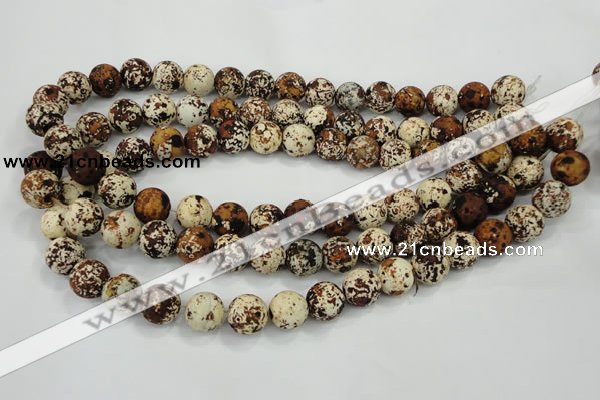 CAA752 15.5 inches 12mm round wooden agate beads wholesale