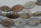 CAA771 15.5 inches 10*16mm marquise New Brazilian agate beads