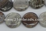 CAA778 15.5 inches 20mm flat round New Brazilian agate beads