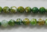 CAA790 15.5 inches 8mm faceted round fire crackle agate beads