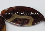 CAA908 15.5 inches 37*66mm marquise agate gemstone beads wholesale