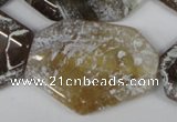 CAA942 15.5 inches 30*40mm freefrom ice flower agate gemstone beads