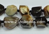 CAA977 8*10mm � 18*20mm nuggets natural fossil wood agate beads