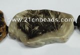 CAA981 35*45mm � 45*68mm nuggets natural fossil wood agate beads