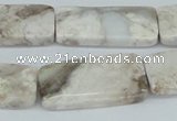 CAB113 15.5 inches 15*30mm rectangle natural brazil agate beads