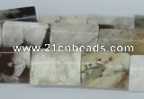 CAB115 15.5 inches 15*20mm flat column natural brazil agate beads