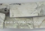 CAB116 15.5 inches 22*34mm flat column natural brazil agate beads