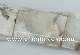 CAB117 15.5 inches 25*35mm flat column natural brazil agate beads