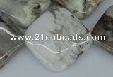 CAB123 15.5 inches 25*25mm diamond natural brazil agate beads