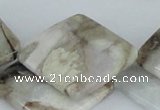 CAB124 15.5 inches 30*30mm diamond natural brazil agate beads