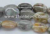 CAB148 15.5 inches 12*16mm oval bamboo leaf agate beads