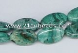 CAB169 15.5 inches 10*16mm oval green crazy lace agate beads