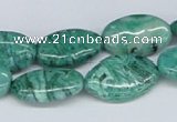 CAB170 15.5 inches 12*20mm oval green crazy lace agate beads