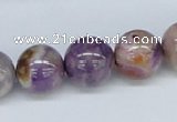 CAB176 15.5 inches 14mm round purple crazy lace agate beads