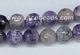 CAB181 15.5 inches 10mm faceted round purple crazy lace agate beads