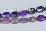CAB193 15.5 inches 8*10mm faceted oval purple crazy lace agate beads