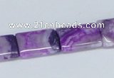 CAB194 15.5 inches 13*18mm rectangle purple crazy lace agate beads