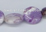 CAB204 15.5 inches 20mm flat round purple crazy lace agate beads