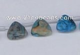 CAB226 15.5 inches 13*13mm briolette blue crazy lace agate beads