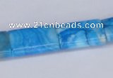 CAB234 15.5 inches 15*23mm rectangle blue crazy lace agate beads
