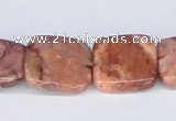 CAB241 15.5 inches 20*20mm square mahogany crazy lace agate beads