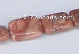 CAB242 15.5 inches 15*20mm rectangle mahogany crazy lace agate beads