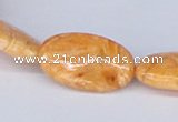 CAB256 15.5 inches 15*25mm oval lemon crazy lace agate beads