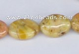 CAB262 15.5 inches 15*20mm oval lemon crazy lace agate beads
