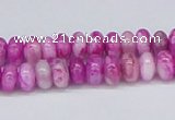 CAB275 15.5 inches 5*8mm rondelle fuchsia crazy lace agate beads