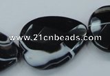 CAB317 15.5 inches 30*40mm faceted teardrop black agate gemstone beads
