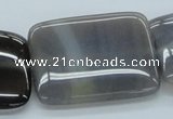 CAB357 15.5 inches 30*40mm rectangle grey agate gemstone beads