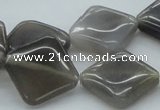 CAB361 15.5 inches 20*20mm diamond grey agate gemstone beads