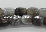 CAB364 15.5 inches 12*14mm egg-shaped grey agate gemstone beads
