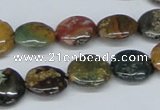 CAB366 15.5 inches 14mm flat round ocean agate gemstone beads