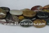 CAB371 15.5 inches 10*14mm oval ocean agate gemstone beads wholesale