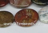 CAB373 15.5 inches 20*25mm oval ocean agate gemstone beads wholesale