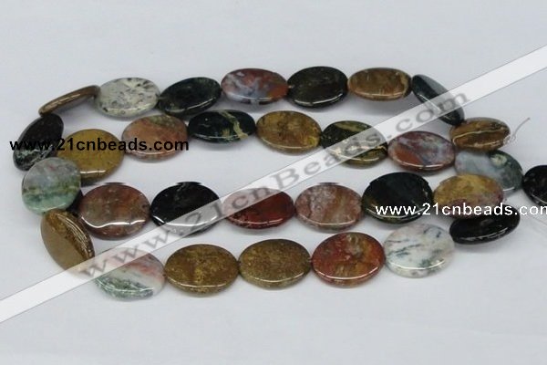 CAB373 15.5 inches 20*25mm oval ocean agate gemstone beads wholesale