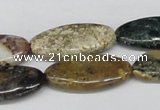 CAB374 15.5 inches 15*30mm oval ocean agate gemstone beads wholesale