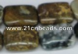 CAB376 15.5 inches 18*25mm rectangle ocean agate gemstone beads
