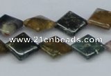 CAB378 15.5 inches 12*12mm diamond ocean agate gemstone beads