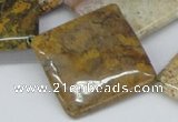 CAB379 15.5 inches 30*30mm diamond ocean agate gemstone beads