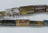 CAB380 15.5 inches 10*15mm flat column ocean agate gemstone beads