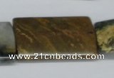 CAB381 15.5 inches 25*35mm flat column ocean agate gemstone beads