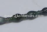 CAB425 15.5 inches 8*16mm vase-shaped moss agate gemstone beads