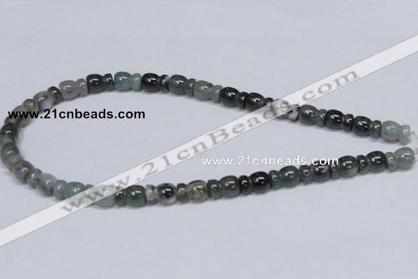 CAB426 15.5 inches 9*13mm vase-shaped moss agate gemstone beads
