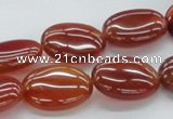 CAB496 15.5 inches 15*20mm oval red agate gemstone beads wholesale
