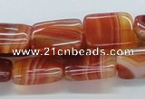 CAB506 15.5 inches 13*18mm rectangle red agate beads wholesale