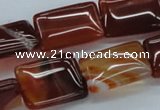 CAB507 15.5 inches 15*20mm rectangle red agate beads wholesale