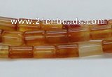 CAB510 15.5 inches 6*10mm column red agate beads wholesale